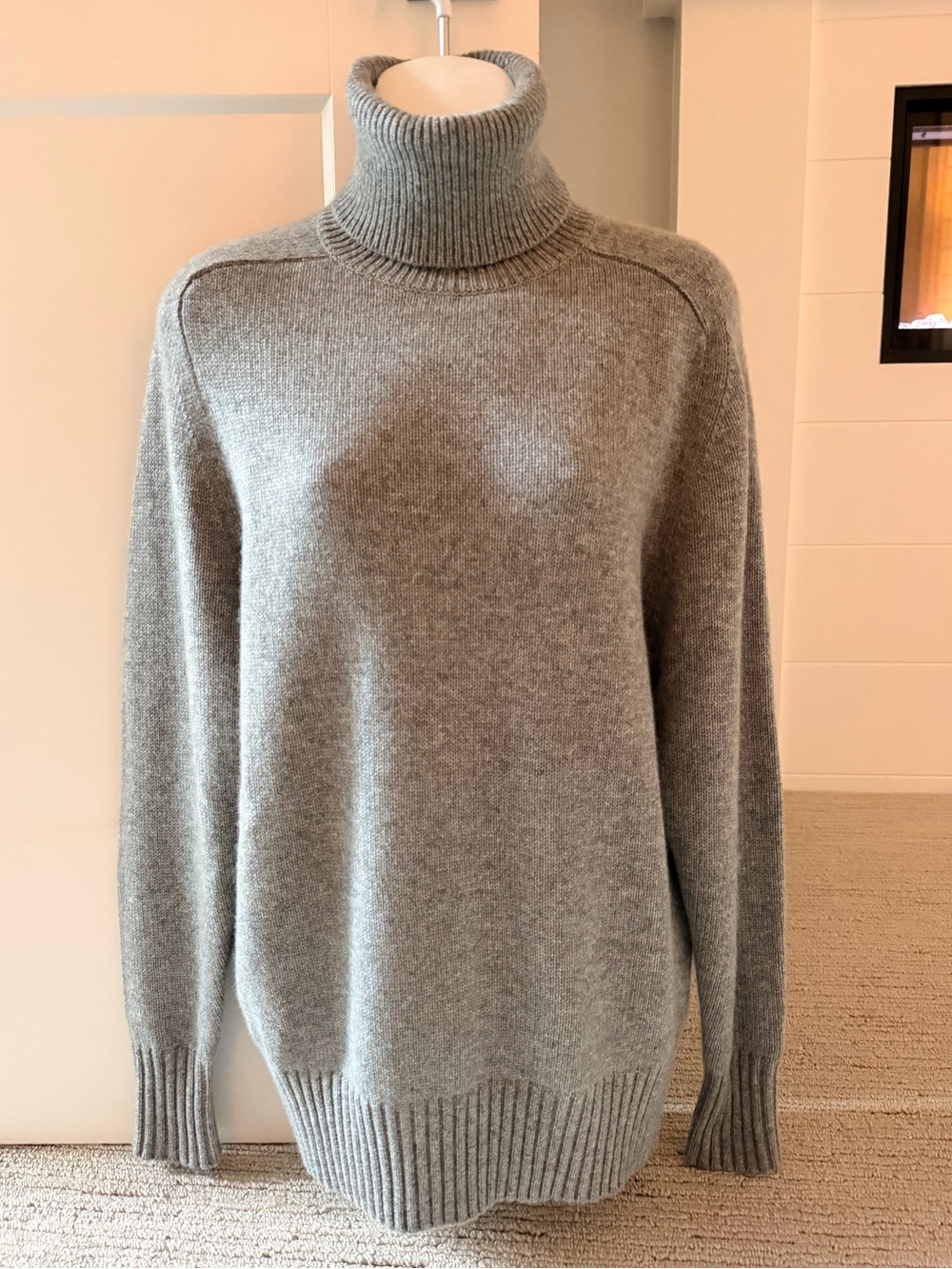 CHLOE Exquisite Heather Gray Cashmere Turtleneck Sweater Sz S NWT $1,400!!